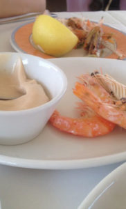 Prawns with Mayonaise Dip